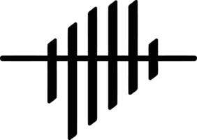 Simple black and white illustration of a stylized sound wave graphic vector