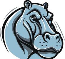 A powerful and determined hippopotamus head, perfect for logos, branding, and designs that need a strong and confident feel vector