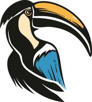 Toucan Illustration with Striking Colors vector