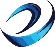 Abstract Blue and Black Curved Lines Design vector