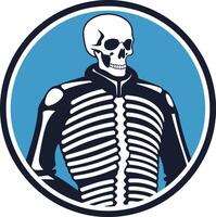 A stylized skeleton in a biker jacket, perfect for a motorcycle club logo or a design with a rebellious edge vector
