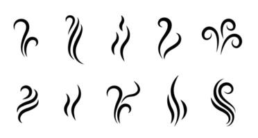 Abstract Black Decorative Swirl Icons Set vector