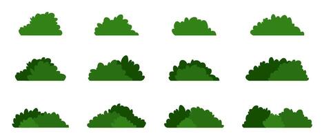 Various Green Bush Shapes for Landscaping vector