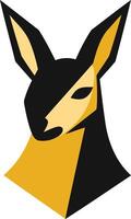 Modern and bold, this abstract kangaroo logo is perfect for a brand seeking a unique and powerful identity vector