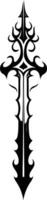 Stylized sword tattoo design, perfect for adding a touch of edge and artistry vector