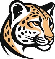 Bold and fierce, this cheetah head illustration is perfect for logos, sports teams, and branding projects that need a powerful animal image vector
