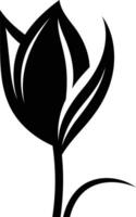 A simple yet elegant silhouette of a tulip flower, perfect for adding a touch of nature to your designs vector