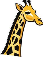 A friendly cartoon giraffe head, perfect for children's products, branding, or educational materials vector