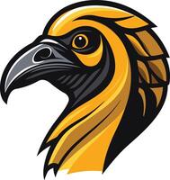 Golden Eagle Mascot Head Illustration vector