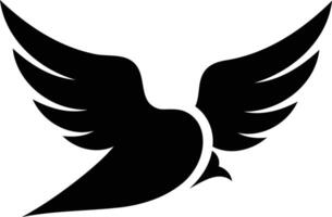 A simple yet powerful silhouette of a bird in flight vector