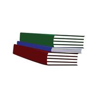 Stack of books isolated on white background. Eps 10. A pile of books and reading a book. Isolated illustration. Design element design with education theme vector