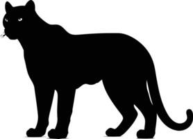 A simple yet striking silhouette of a panther, perfect for adding a touch of mystery and wildness to your designs vector