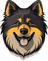 A friendly cartoon dog with a big smile and tongue sticking out vector