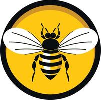 A simple and bold bee logo design, perfect for businesses related to honey, pollination, or nature vector