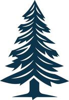 A simple yet elegant silhouette of a pine tree, perfect for logo design, branding, or as a decorative element for nature themed projects vector