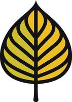 A simple, yet elegant stylized leaf logo design in yellow and black vector