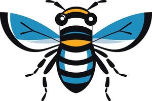 A vibrant, stylized bee illustration perfect for branding or design projects vector
