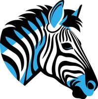 A bold and striking zebra head logo design, perfect for a brand seeking a strong and unique identity vector