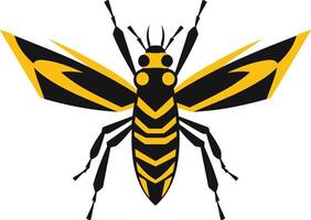 Abstract Stylized Illustration of a Wasp vector