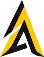 Bold, modern logo design featuring a stylized a within a triangular shape vector