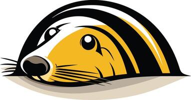 A Curious Groundhog Peeking Out vector