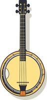 A simple, yet detailed illustration of a banjo, perfect for websites, presentations, or social media posts about music, bluegrass, or folk instruments vector