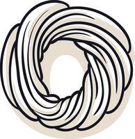 Abstract swirl logo design in black and white, perfect for branding, websites, and social media vector