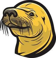 Close-up Portrait of a Seal vector