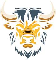 Powerful and symbolic bull head logo design, perfect for branding, apparel, or any project requiring a strong and assertive visual vector