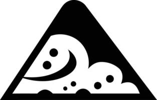 Abstract triangular logo with a wave motif vector
