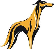 Stylized Illustration of a Greyhound vector