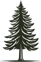 Simple and elegant illustration of a pine tree, perfect for branding, logos, or nature-themed designs vector
