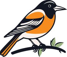 A Bird Perched on a Branch vector