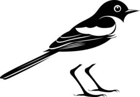 A simple yet striking silhouette of a bird, perfect for design projects, logos, and illustrations vector