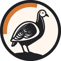 A simple, yet striking, logo featuring a stylized bird silhouette vector