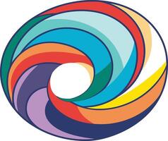 Abstract Swirling Pattern in Vibrant Colors vector