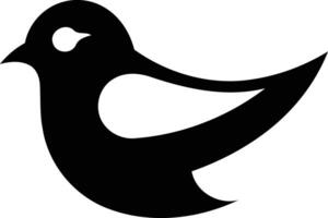 Simple yet striking black and white bird silhouette, perfect for logo design, website design, or branding vector