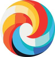 Abstract Circular Design with Swirling Colors vector