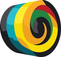 Abstract logo design with vibrant colors and a dynamic swirl, perfect for representing growth, innovation, and connectivity vector