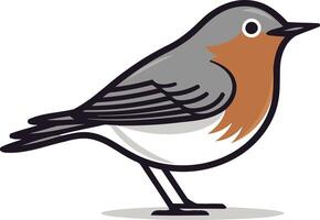 A simple and charming illustration of a robin, perfect for branding, websites, or children's projects vector
