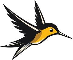 A vibrant, stylized hummingbird in flight, perfect for logos, branding, or illustrations vector