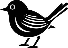A simple yet elegant black and white silhouette of a bird vector