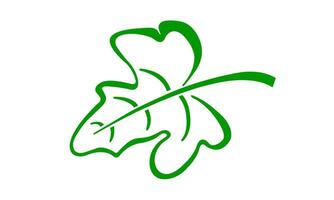 Abstract shape, icon, graphic design, Green leaf logo on white background. vector