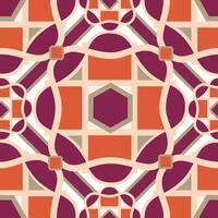 Abstract geometric shapes and line seamless pattern. Arabesque tile texture. Modern mosaic background for web site business graphics. vector