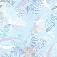Flourish texture with line drawing snow, leaves and leaves. Abstract seamless floral nature pattern with snowflakes, lines and petals. Ornamental artistic stylish tiled winter season background. vector