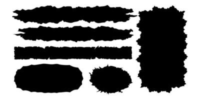 Outstanding grunge texture in black. ripped and separated paper. vector