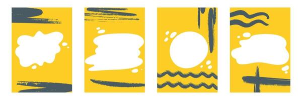 Contemporary blank templates for text set vector
