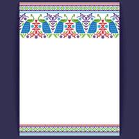 Colorful Peacock Border Template for Invitations and Festive Event Announcements vector