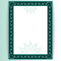 Intricate Ornamental Frame Template with Delicate Patterns for Wedding Invitation or Decorative Card vector