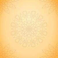 Minimalist Yellow Mandala Art Background with Intricate Decorative Patterns for Invitation or Design vector